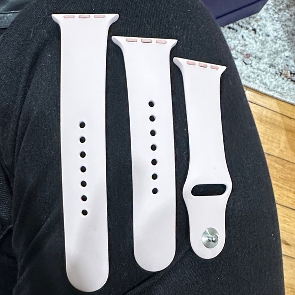 Apple smartwatch Pink Silicone Band 38 MM with S/M and M/L - Picture 2 of 4